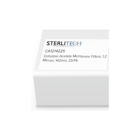 Sterlitech Cellulose Acetate Membrane Filters, 1.2 Micron, 142mm, PK25 CA1214225